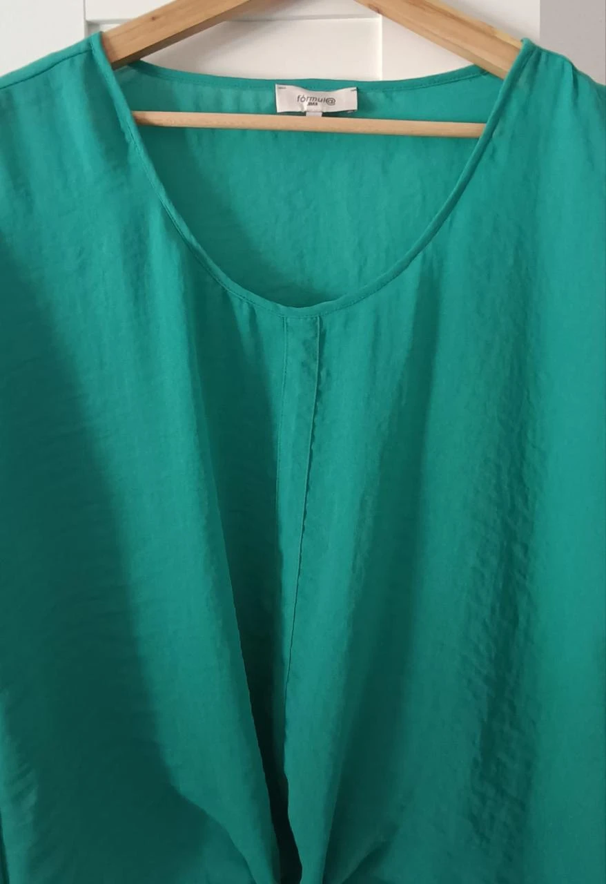Blusa verde turquesa com nó Fórmula Joven-Tamanho 40/L – photo 2